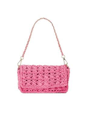 Btb Los Angeles Woven Watermelon Shiloh Clutch